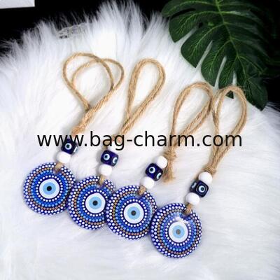 GUGEER Bolso Amuleto Bolso Amuleto Ojo Turco Azul, Mal de Ojo Bendición Regalo 5 cm Amuleto Pendente Protección de Buena Suerte Amuleto para colgar Amuleto de la suerte para la oficina y la decoración del automóvil
