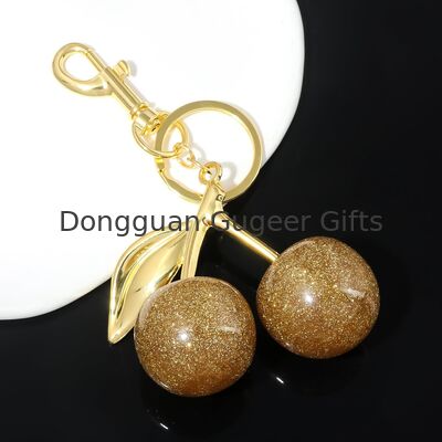 Colgante de bolso con llavero de cereza GUGEER para bolsos – Lindo accesorio de llavero para mujer, dijes de bolso de moda para llaves de coche