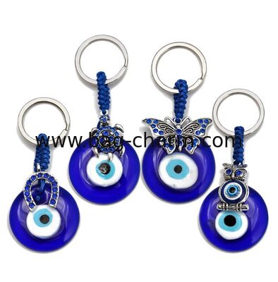 GUGEER Ojo Malvado Azul Decoración colgante Nazar Amuleto Pared colgante Protección del hogar y decoración de bendición (mariposa-A)