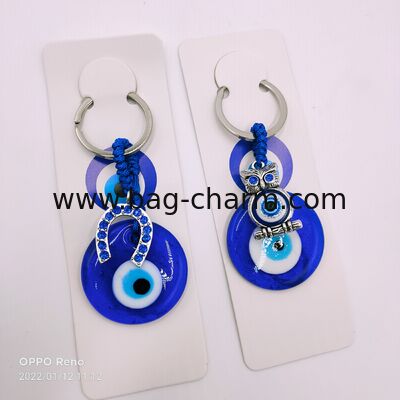GUGEER Ojo Malvado Azul Decoración colgante Nazar Amuleto Pared colgante Protección del hogar y decoración de bendición (mariposa-A)