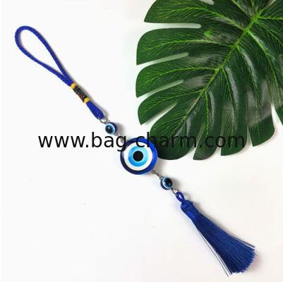 GUGEER Evil Eye Keychains Lucky Charms Protection Charm for Women Men Car Key Ring Bag Purse Accessories