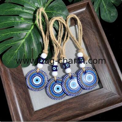 GUGEER Bolso Amuleto Bolso Amuleto Ojo Turco Azul, Mal de Ojo Bendición Regalo 5 cm Amuleto Pendente Protección de Buena Suerte Amuleto para colgar Amuleto de la suerte para la oficina y la decoración del automóvil